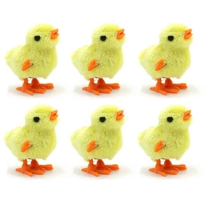 6 Pcs Wind-Up Jumping Chicken Ducklings Party Favors (Yellow) - Picture 1 of 3