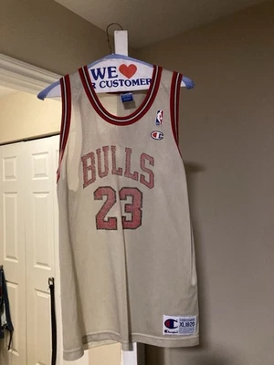 Camiseta de Colección Campeón Chicago Bulls Michael Jordan Oro Juvenil XL 18-20 Rara Foto 1 de 4