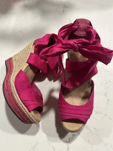Nuovi sandali espadrillas UGG donna tacco zeppa rosa taglia USA: 6,5 - Foto 1 di 6