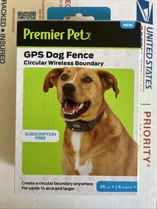 Premier Pet GPS Dog Fence Colla, Circular Wireless Boundary, Rechargeable - Picture 1 of 2