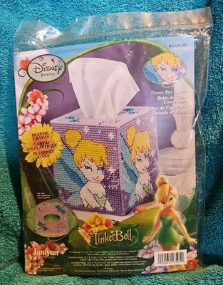 Janlynn Disney Fairies Plastic Canvas Kit Tinker Bell Tissue Box Cover 1135-95 - Image 1 of 4