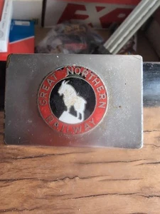 Great Northern Railway Logo Railroad Rr Train NOS Vintage Belt Buckle LATE 90S - Picture 1 of 5