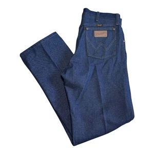 Pantalones de mezclilla vintage Wrangler 13MWZ de algodón lavado oscuro para hombre 34x32 - Imagen 1 de 8