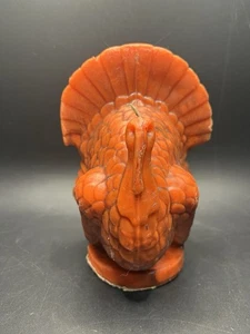 Vintage Gurley Thanksgiving Orange Turkey Harvest Candle - Picture 1 of 7