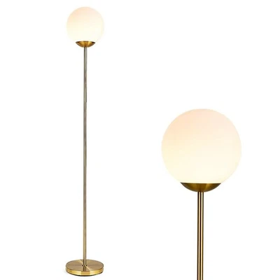 67" Frosted Glass Globe Floor Lamp w/ 9W LED Bulb for Living Room Bedroom Office - Image 1 of 4
