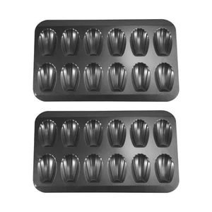 2 Packungen Haft Madeleine Topf, Back Form 12 mit Muschel Kuchen Back Blec3887 - Bild 1 von 8