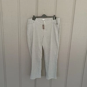 J Jill Corduroy Pant Plus Size 24 Women Straight Leg Cotton Blend Grey Heather - Picture 1 of 12