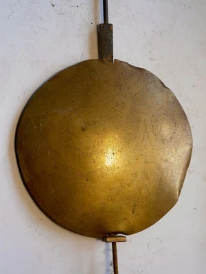   brass faced antique longcase grandfather clock pendulums - Image 1 of 4