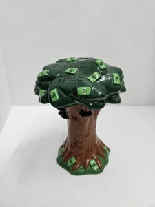 Goods Gallery Small, Green Ceramic Money Bank Tree - Picture 1 of 14