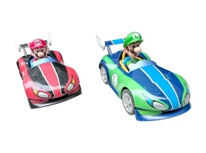 NES Nintendo Mario Kart Wii Pull Back Cars Mario y Luigi Figuras - Imagen 1 de 3