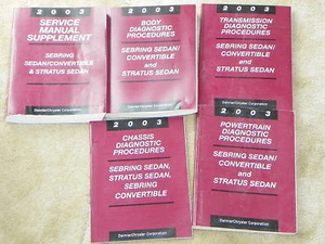 2003 Sebring Sedan/Convertible &Stratus Service Manuals - Imagen 1 de 1