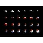 Blood Moon, Lunar Eclipse Phases, Time-Lapse, Pearl Photo Paper, B2 Size