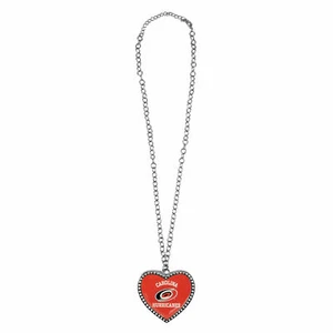 COLLAR CORAZÓN CRISTAL GRANDE CAROLINA HURACANES - Imagen 1 de 3