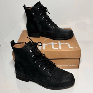 Earth Janel Leather Lace-Up Ankle Boots Size: 8 - Bild 1 von 6