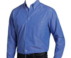 JOHN KEVIN Men's Shirt -Indigo BLUE Dress/Business Long Sleeve Sz 46 (XXL) - Bild 1 von 6