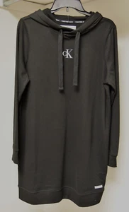 Calvin Klein - Sweatshirt Kleid langarm mit Kapuze - schwarz - mittel - neu mit Etikett - Bild 1 von 11