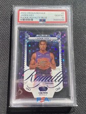 2022-23 Panini Crown Royale Rookie Royalty #5 Jaden Ivey /75 Blue Die Cut PSA 10