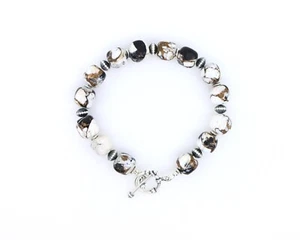 Men’s White Buffalo Turquoise Bracelet – Dry Creek Mine – Sterling Silver Navajo - Foto 1 di 5