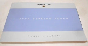 2005 CHRYSLER SEBRING SEDAN OWNER'S MANUAL IN MINT CONDITION. FREE SHIP - Picture 1 of 3