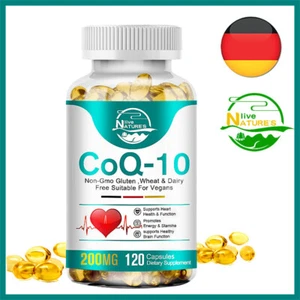 120 Coenzym Q10 Kapseln á 200mg Q10-Vegan-ohne künst.. Zusätze und ohne Stearat - Bild 1 von 10