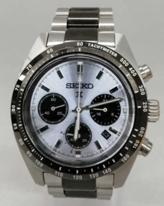 Seiko PROSPEX SBDL093 SPEEDTIMER Solar Radio Stainless Steel Blue Watch - Picture 1 of 9