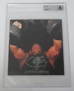 Chris Benoit WWF WWE WCW Firmado Autógrafo Automático 8x9 Foto Losa JSA BAS - Imagen 1 de 4