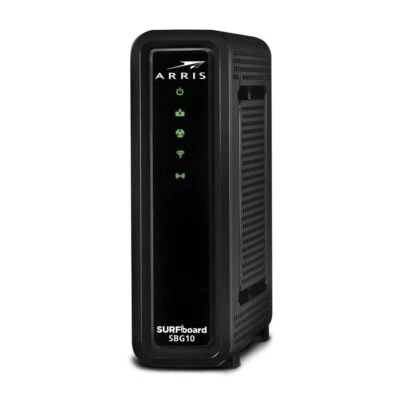 ARRIS (SBG10)-Cable Modem Router Combo Fast DOCSIS 3.0 16 x 4 Gigabit & AC1600 - Image 1 of 2