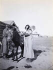 Married Woman Preparing To Mount Pony At Sudjict Gung 1913 OLD PHOTO