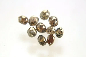 LOTE DE 4,60 QUILATES DE CUENTAS DE DIAMANTE BRIOLETTE MARRÓN GOTA DE CHAMPÁN NATURAL 4,00-4,50 mm - Imagen 1 de 11