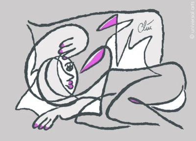 JACQUELINE DITT - Open eye ACEO ltd.Druck Grafik Miniatur gerahmt signiert  - Bild 1 von 3