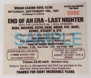 Wigan Casino Last Night Auto Vespa Lambretta Roller Wohnmobil Aufkleber Sticker - Bild 1 von 1