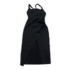 HALARA Backless Crisscross Bodycon Midi Dress Black Womens Size Small