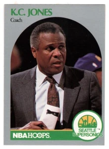 K.C. Jones - Seattle Supersonics - Coach (NBA Basketball) 1990-91 Hoops # 329 MT - Picture 1 of 1