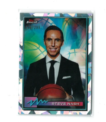 2021 Topps Finest #38 Steve Nash Atomic #/299 NM - Image 1 of 2
