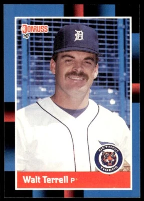 1988 Donruss Baseball Card Walt Terrell Detroit Tigers #91 - Image 1 of 2