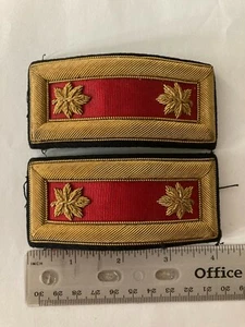 Authentic WWII US Army Major Artillery Officer Shoulder Boards Straps Bullion - Picture 1 of 2