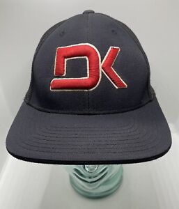 DaKine Blue Black Fitted Baseball Hat Cap Red Embroidery Size S-M 6-7/8 to 7-3/8