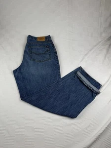 Chaps Denim Jeans Mens 34x30 Blue Relaxed Fit Dark Wash Denim - Picture 1 of 13