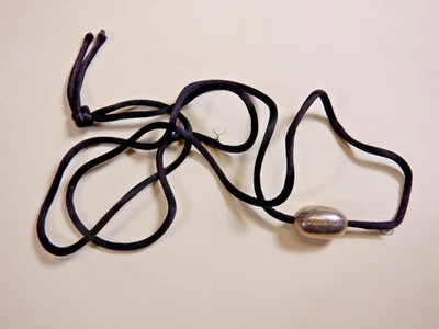 BARRY KIESELSTEIN надпись серебро овальный подвеска ожерелье на шелковый шнур - Изображение 1 из 4