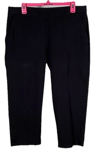 Susan Graver Weekend Black Premium Stretch Pull-On Capri Leggings L A302646 - Picture 1 of 16