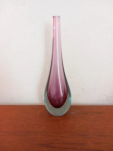 Murano Glass Teardrop Vase, Sommerso, 27CMS TALL - Picture 1 of 15