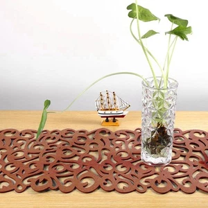 Rectangular Felt Hollow Table Runner 29x102 (Light Coffee) - Picture 1 of 7