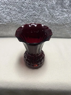 Anchor Hocking Royal Ruby Red Pineapple Vase ￼ - Image 1 of 4