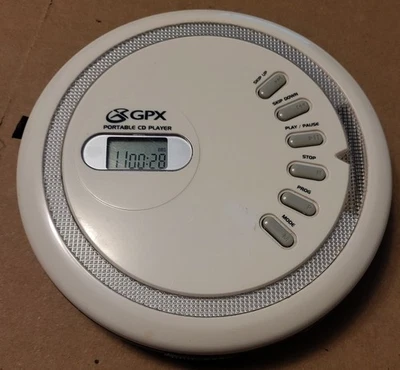 Reproductor de CD portátil GPX modelo CDP1805 CD/CDR/CDRW blanco  Foto 1 de 2