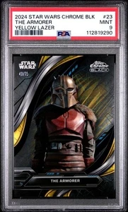 2024 Topps Chrome Black Star Wars The Armorer Yellow Lazer /75 #23 - Picture 1 of 2
