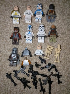 LEGO Minifigure Lot 9+ Star Wars Jedi Madalorian Rebel Trooper Leia MiniFigures - Picture 1 of 2