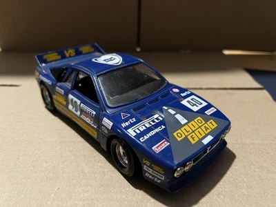 Burago 1:24 Lancia Rally 037 “Olio Fiat” rare retro vintage model racing car   - Image 1 of 4