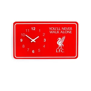 Brandneu mit Etikett neue offizielle Liverpool FC LFC rechteckige Wanduhr - 35 cm x 20 cm - YNWA - Bild 1 von 3