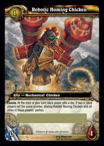 World of Warcraft WOW TCG UNSCRATCHED Loot Card Robotic Homing Chicken - Picture 1 of 1