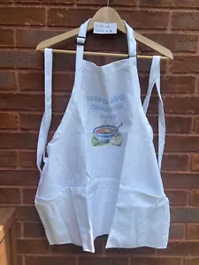 2018 Supper Bowl Champion Cooking White Apron by Daystar, NEW, FREE SHIPPING. - Picture 1 of 6